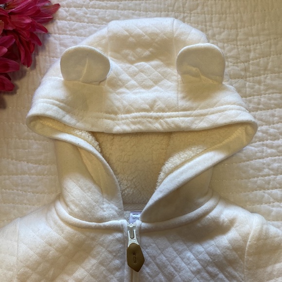 Like new! Simple Joys by Carter's Babies' Hooded Sweater Jacket Sz 3-6M - Picture 2 of 9
